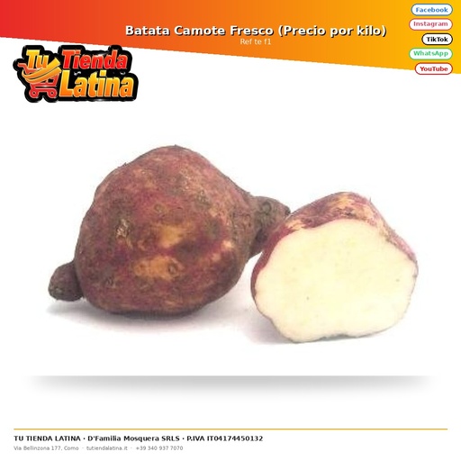 [te f1] Fresh Sweet Potato (Price per kilo)