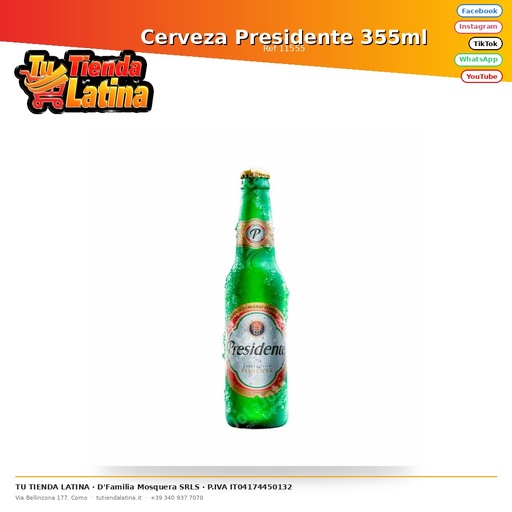 [11555] Cerveza Presidente 355ml