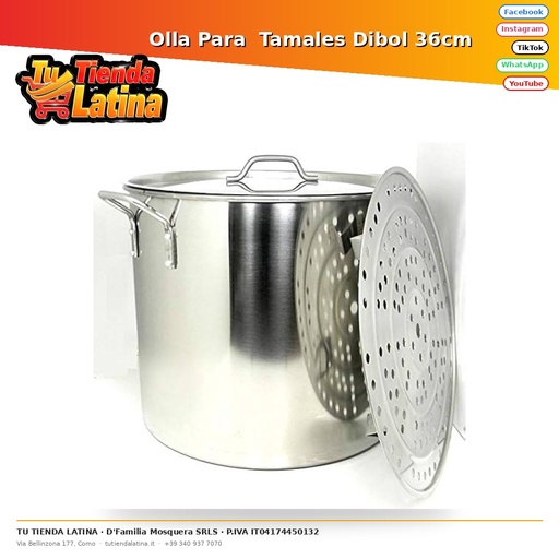 Olla Para Tamales Dibol 36cm