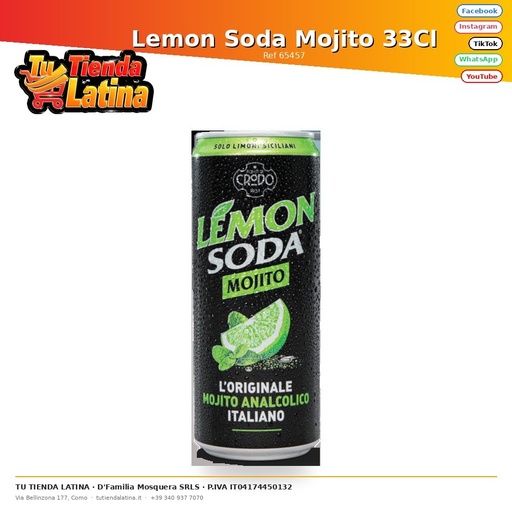 [65457] Soda al limone Mojito 33Cl
