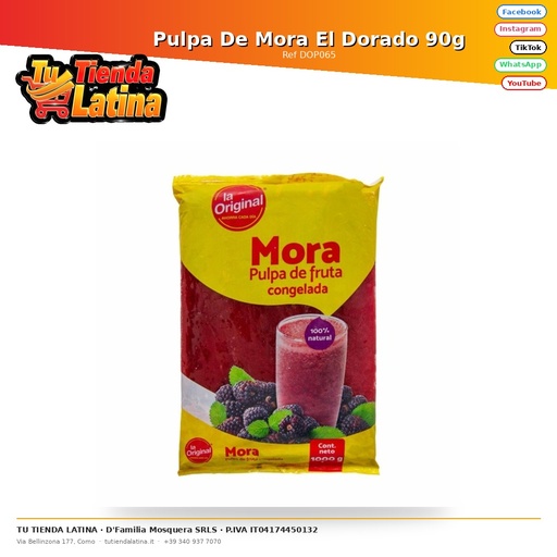 [DOP065] Pulpa De Mora El Dorado 90g