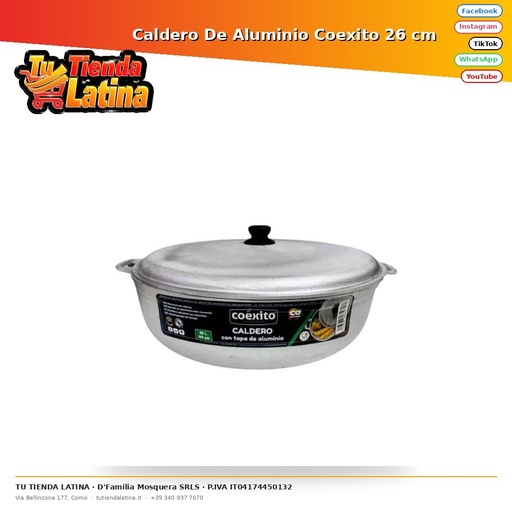 Calderone in alluminio Coexito 26 cm