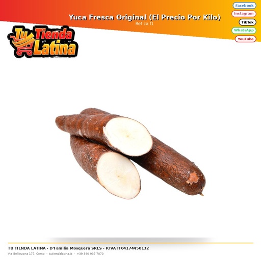 [ca f1] Yuca Fresca Original (El Precio Por Kilo)