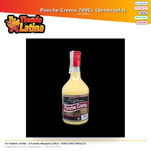 [49853] Ponche Crema 700Cc (Venezuela) 