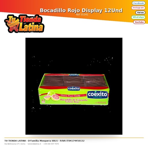 [55341] Bocadillo Rojo Display 12Und