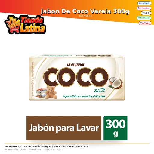 [40843] Varela Sapone Al Cocco 300g