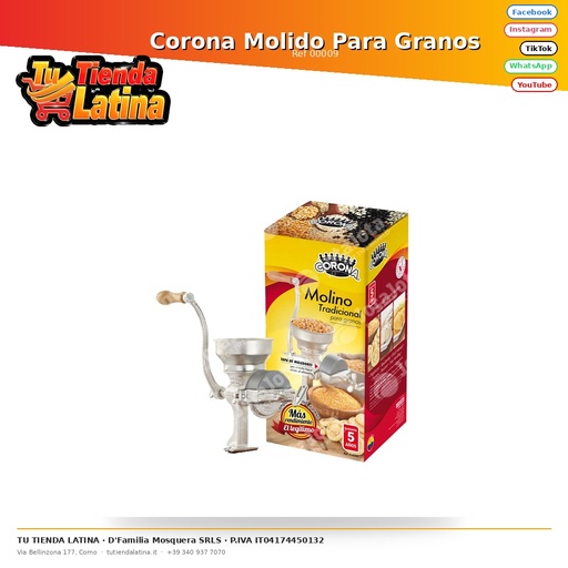 [00009] Corona Molido Para Granos