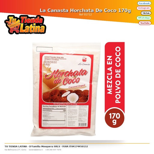 [01712] La Canasta Coconut Horchata 170g