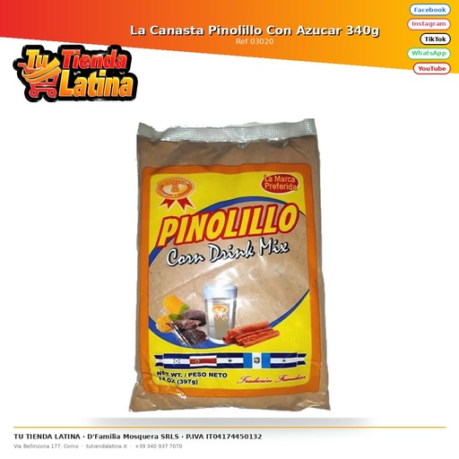 [03020] La Canasta Pinolillo Con Zucchero 340g