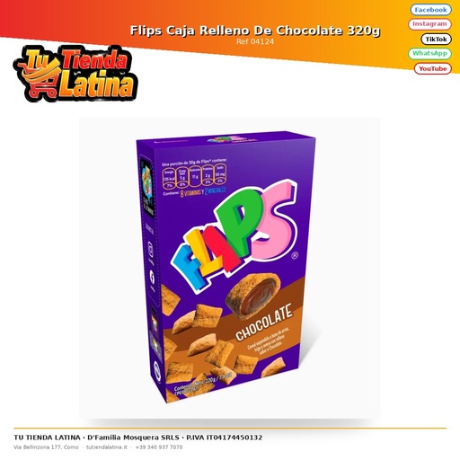 [04124] Flips Caja Relleno De Chocolate 320g