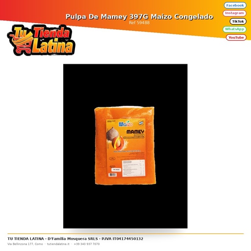 [59488] Mamey Polpa 397G Mais Congelato