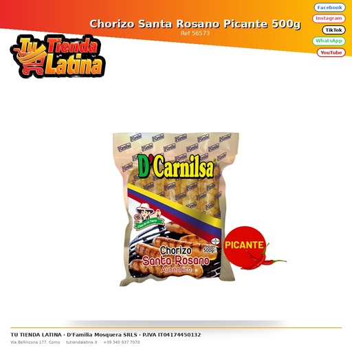 [56573] Chorizo Santa Rosano Picante 500g