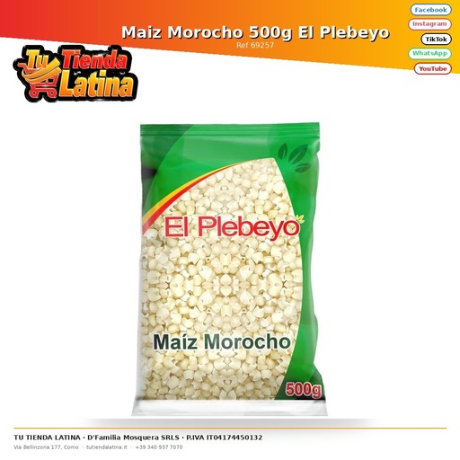 [69257] Mais Morocho 500g El Plebeyo