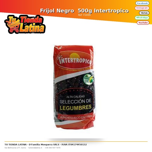[71009] Frijol Negro 500g Intertropico