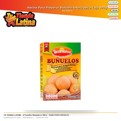 [02471] Farina per Preparare Ciambelloni Intertropicali Box 400g