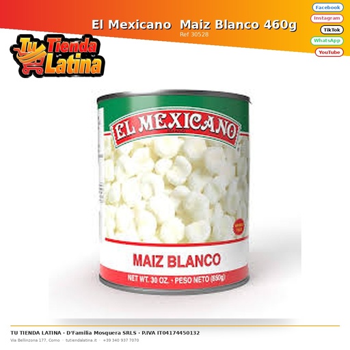 [30528] El Mexicano Maiz Blanco 460g