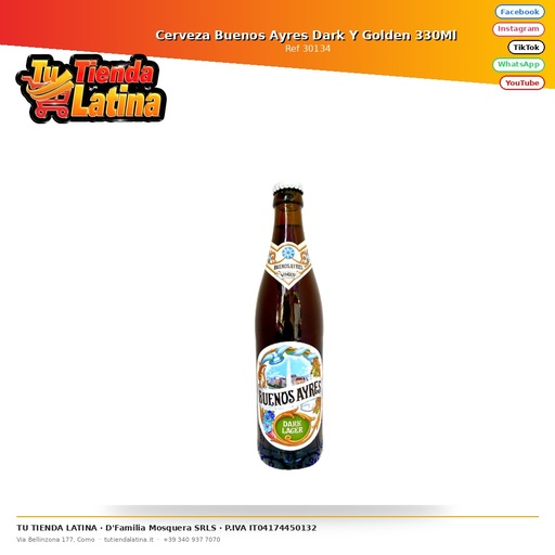 [30134] Cerveza Buenos Ayres Dark Y Golden 330Ml 