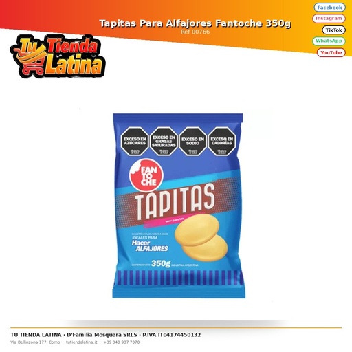 [00766] Tapitas For Alfajores Fantoche 350g