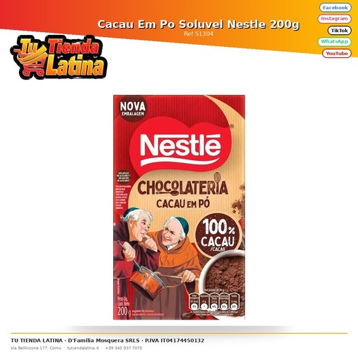 [51304] Cacau Em Po Soluvel Nestlé 200g