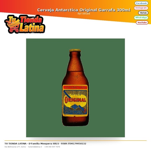 [09584] Cerveja Antartide Caraffa Originale 300ml