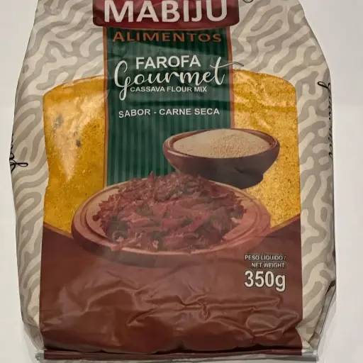 Mabiju Farofa Pronta De Mandioca Carne Seca 350g