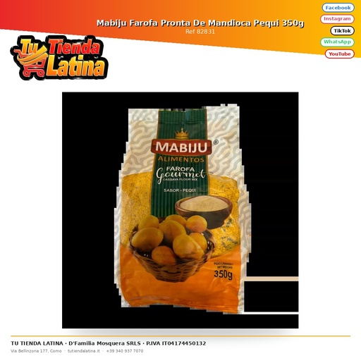 [82831] Mabiju Farofa Pronta De Mandioca Pequi 350g