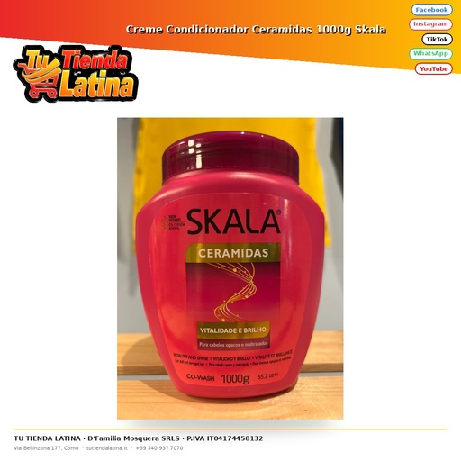 Crema condizionante alle ceramidi 1000g Skala