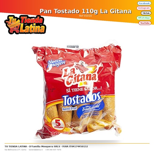 [01010] Pane Tostato 110g La Gitana