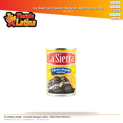 [24521] La Sierra Refried Black Beans 430g