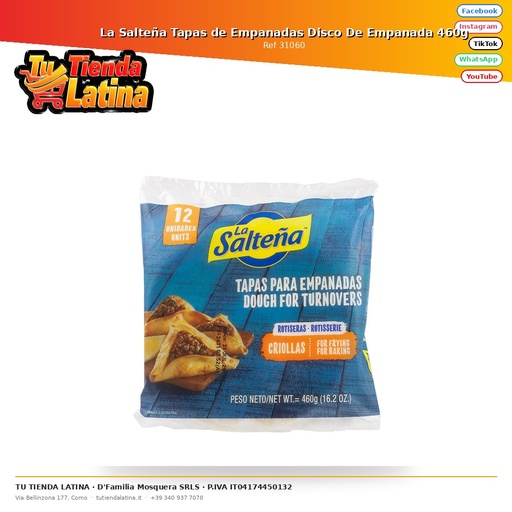 [31060] La Salteña Empanada Tapas Empanada Disco 460g
