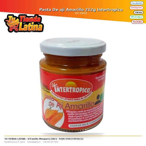 [20042] Yellow Chili Paste 212g Intertropico