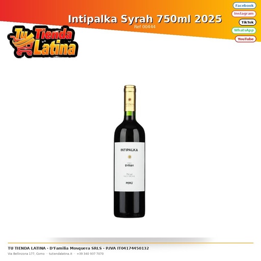 [00444] Intipalka Syrah 750ml 2025