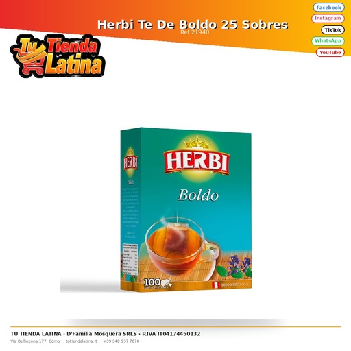 [21940] Herbi Tea De Boldo 25 Envelopes