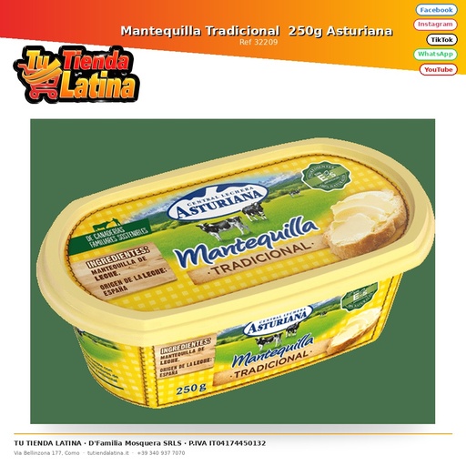 [32209] Mantequilla Tradicional 250g Asturiana