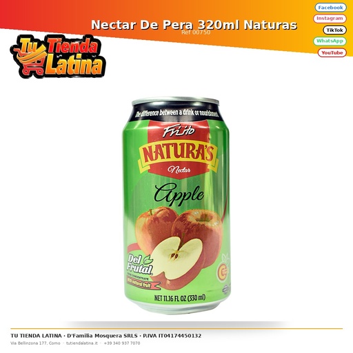 [00750] Pear Nectar 320ml Naturas