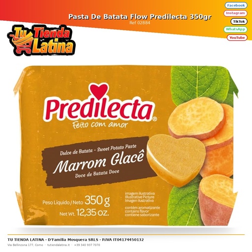 [02884] Flusso preferito Pasta di patate dolci 350gr
