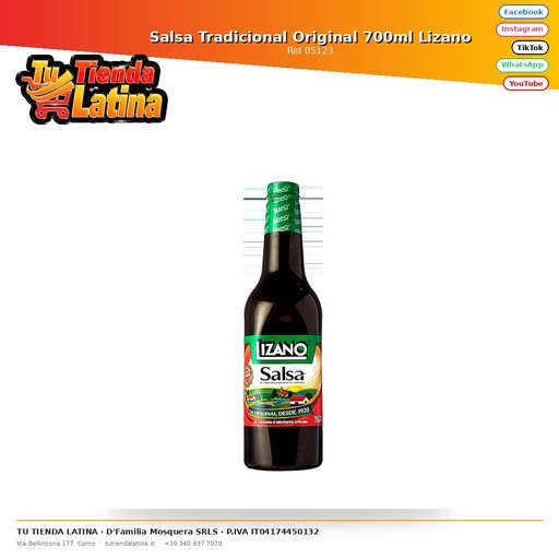 [05123] Salsa Tradicional Original 700ml Lizano