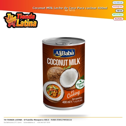 [76711] Coconut Milk Coconut Milk For cooking 400ml