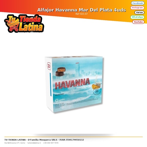 [02137] Alfajor Havanna Mar Del Plata 4 units