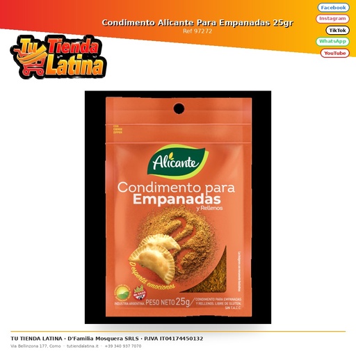 [97272] Alicante Seasoning for Empanadas 25gr