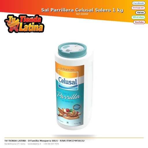 [00068] Celusal Grill Salt Salt Shaker 1 kg