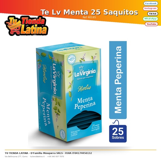 [40165] Te Lv Menta 25 Saquitos