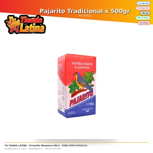 [00023] Pajarito Tradicional x 500gr