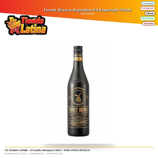 [01794] Fernet Branca Argentino Ed. Speciale. 750 ml