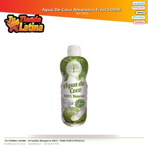 [23632] Amazonia Fruit Coconut Water 500ml