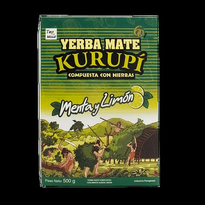 Yerba Mate Kurupi 500g Compuesta Menta y Limon