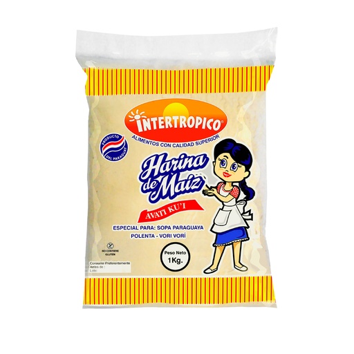 Harina de Maiz Intertropico Bolsa 1kg c20u