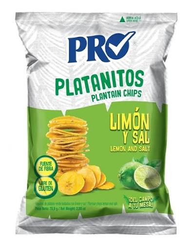 Platanitos Chips Limon 57g Tropicmax