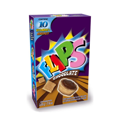 CEREAL RELLENO DE CHOCOLATE CAJA 220gr FLIPS (Venezuela)