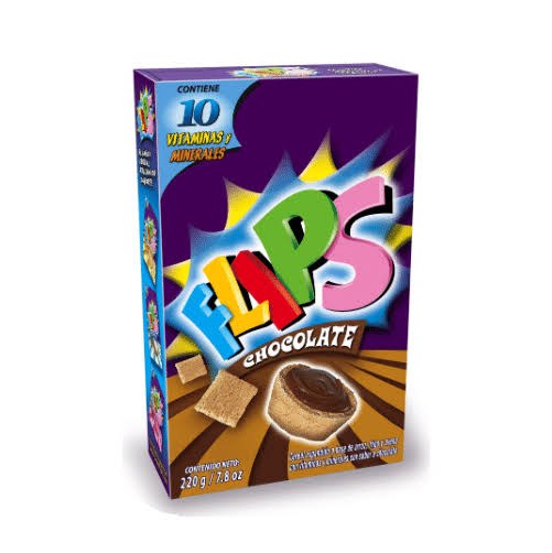 CEREAL RELLENO DE CHOCOLATE CAJA 220gr FLIPS (Venezuela)